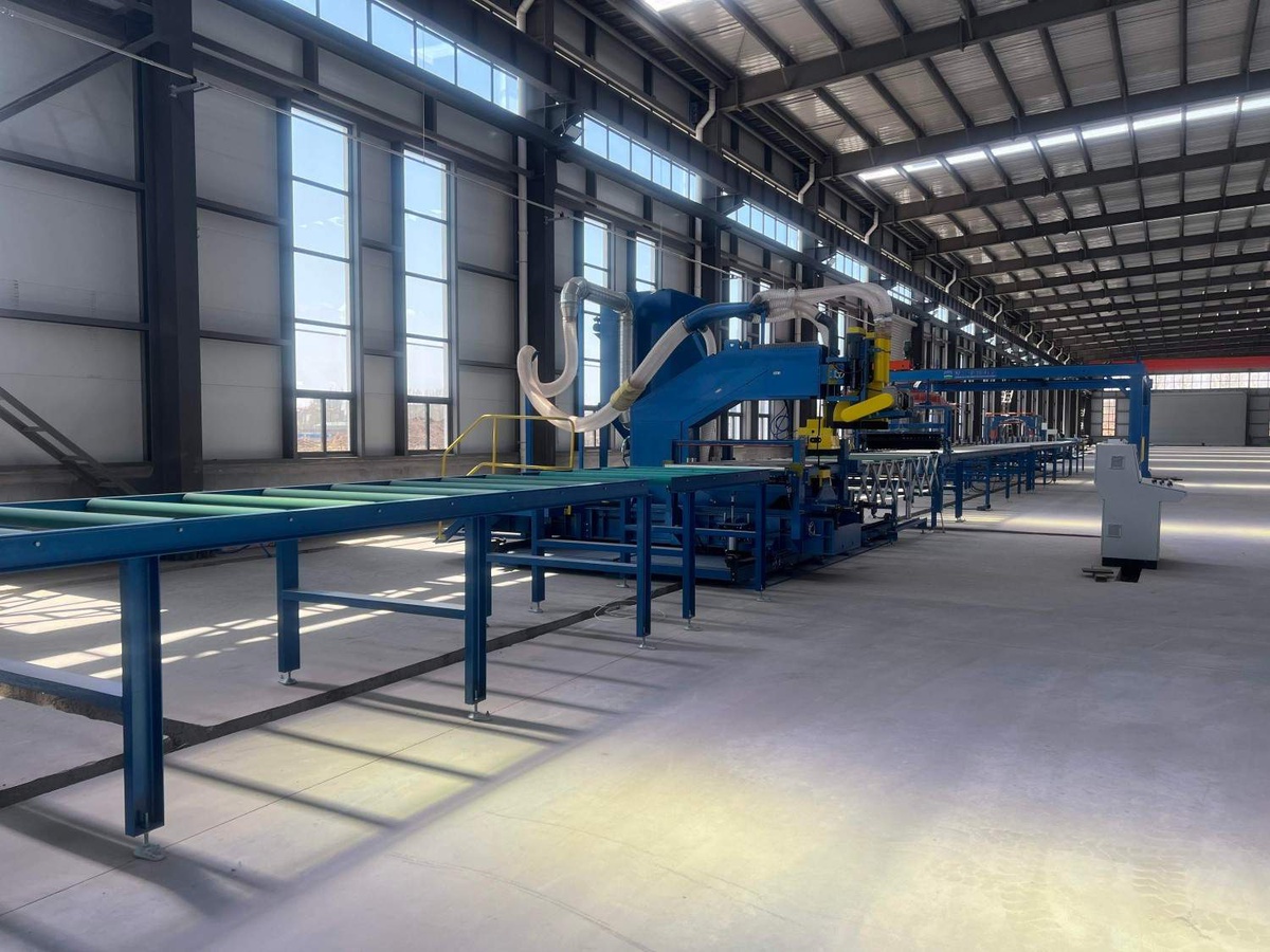 Finished Steel Structure Components Storage in Manufacturing Warehouse